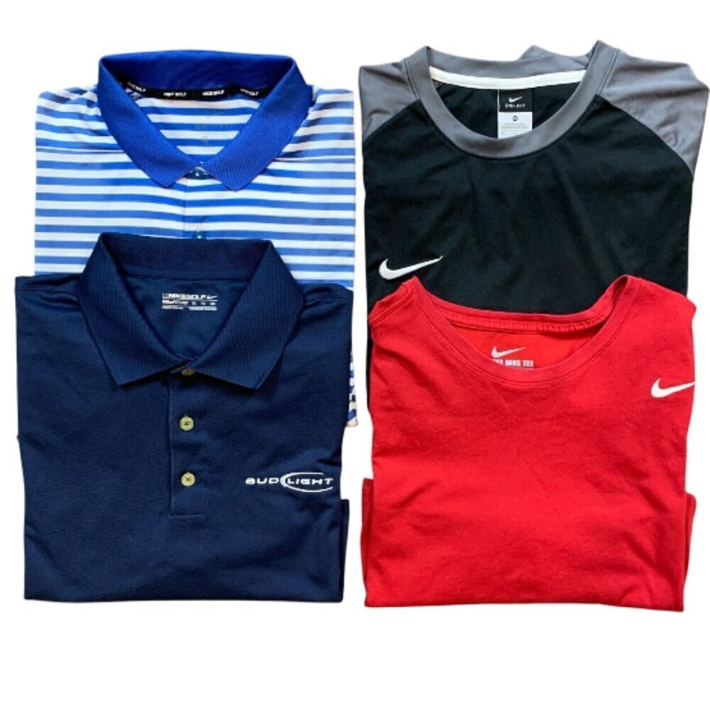 Bundle Of 4 Nike Golf DriFit Short Sleeve Shirts Sz Xl 122f